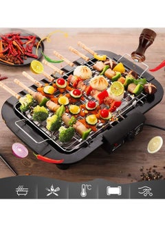 BBQ Portable Electric Smokeless Barbecue 2000W High Power Grill Indoor BBQ Grilling Table with 5 Adjustable Temperature fit Home Dinner Camping Travel Hiking  - Image 3