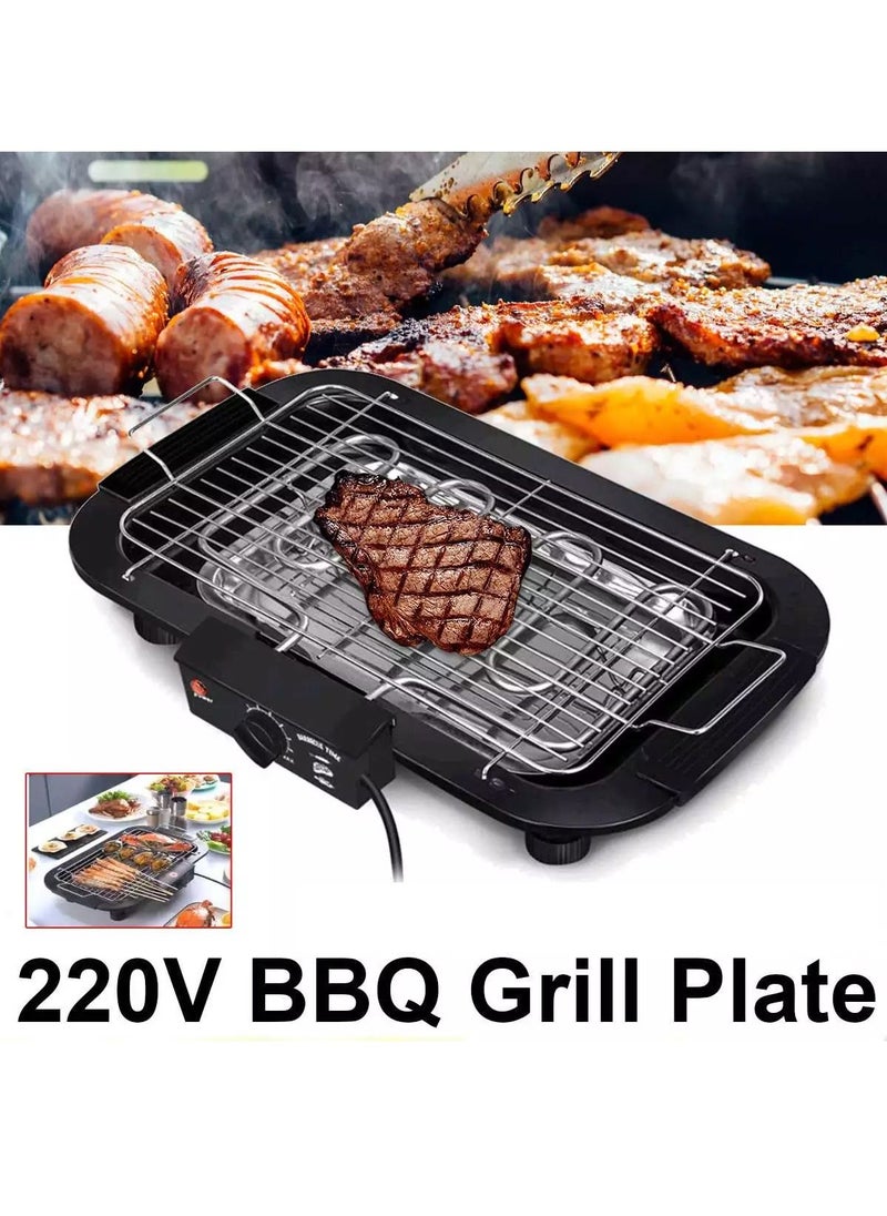 BBQ Portable Electric Smokeless Barbecue 2000W High Power Grill Indoor BBQ Grilling Table with 5 Adjustable Temperature fit Home Dinner Camping Travel Hiking  - Image 4