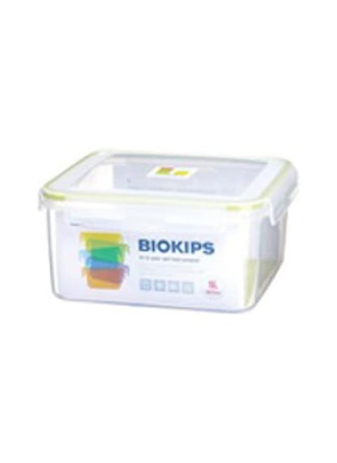 Biokips Square Food Storage Container With Lid Clear 5 Liter Capacity 71870