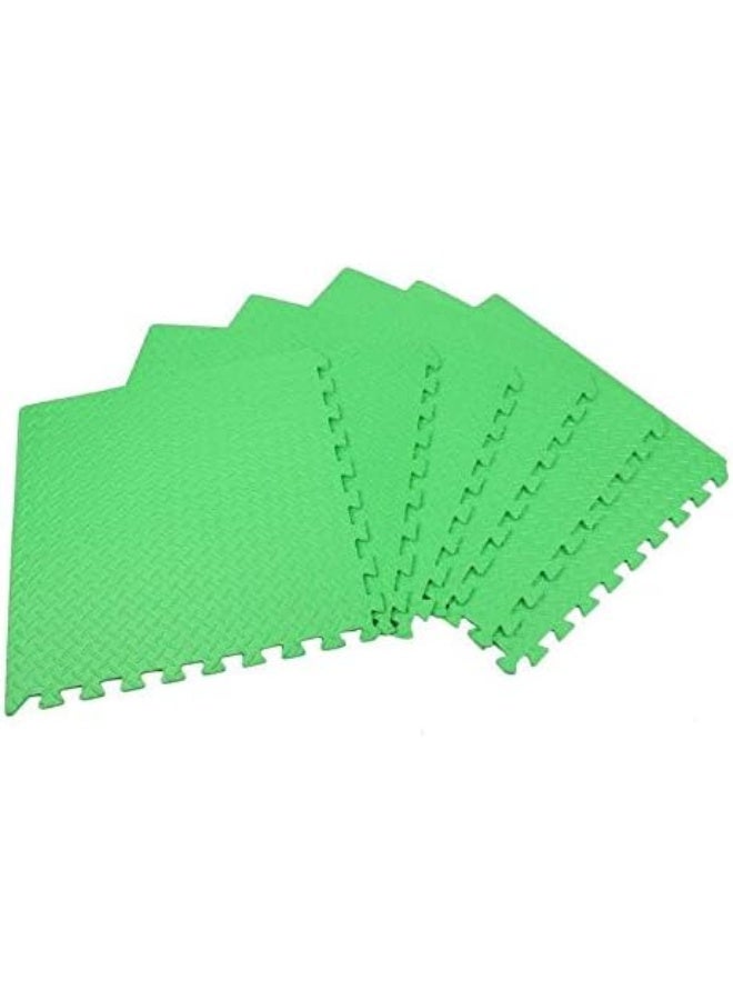 Rainbow Toys RBW TOYS Interlock RBW TOYS Foam Floor Mat 100cmx100cmx2.5cm Plain Exercise Puzzle Mat for kids Activity. Green Color - Image 2
