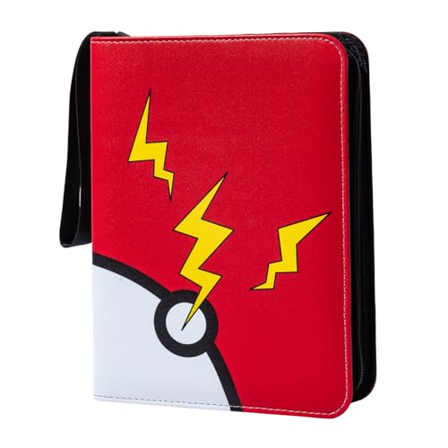 Awedsu Collectible Trading Card AlbumsCollectible Trading Card Protective SleevesCard Binder 4Pocket400 Pockets Card Case Holder for TCG Sports Card Dark Red - Image 1