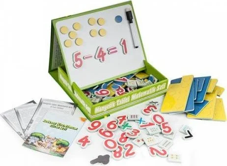 Masho Trend Magnetic Mathematics Writing Board + 3 Coloring Books - Tablet with Magnet Box - Mathematics Set