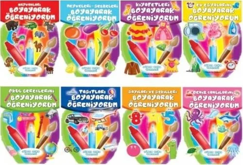 Masho Trend Magnetic Mathematics Writing Board + 3 Coloring Books - Tablet with Magnet Box - Mathematics Set