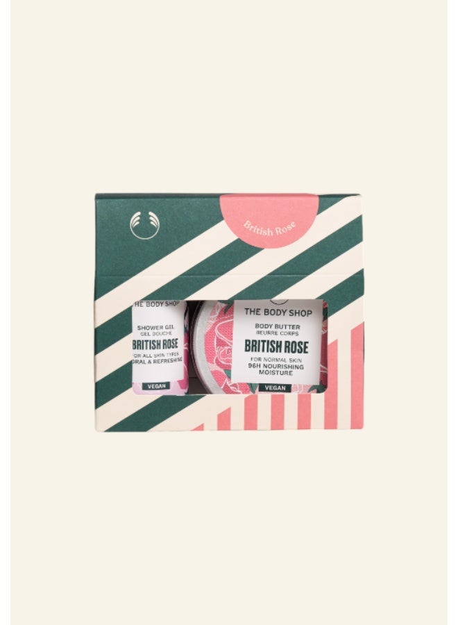 THE BODY SHOP British Rose Gift Set: 50ml Body Butter + 60ml Shower Gel - Image 2