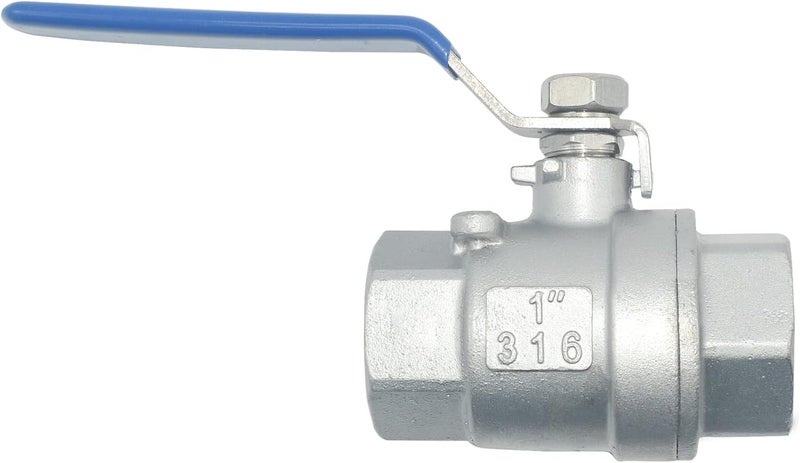 DAN SPEED 1" NPT Female SS 316 Stainless Steel Full Port Ball Valve Vinyl Handle WOG1000 - Image 2