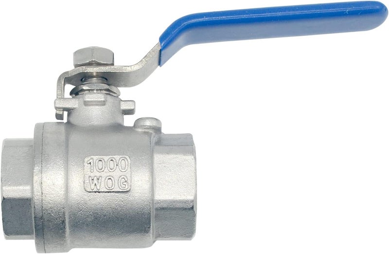 DAN SPEED 1" NPT Female SS 316 Stainless Steel Full Port Ball Valve Vinyl Handle WOG1000 - Image 3