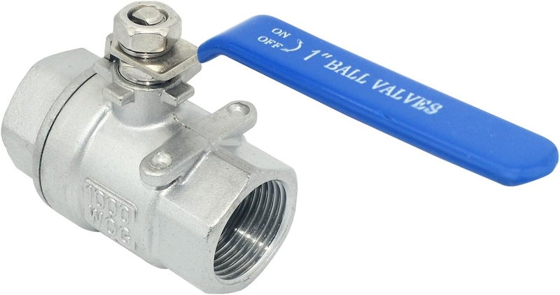 DAN SPEED 1" NPT Female SS 316 Stainless Steel Full Port Ball Valve Vinyl Handle WOG1000 - Image 1