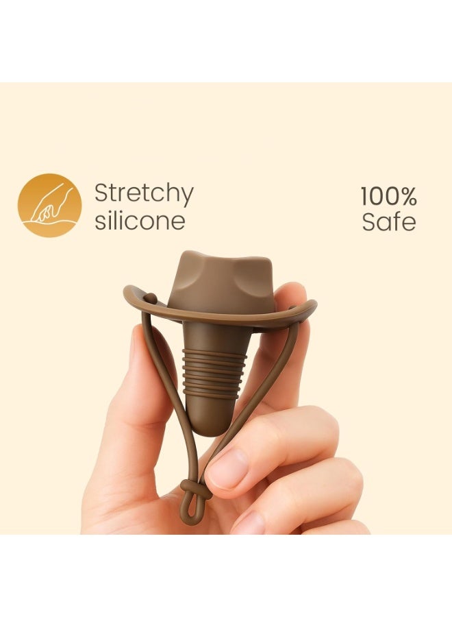 Cowboy Hat Wine Bottle Stoppers, Silicone Decorative Wine Plug & Champagne Cork Cover, Funny Kitchen Gadget to Seal and Keep Wine Fresh, Unique Gifts for Men Women, Mom Dad (Coffee) - Image 5