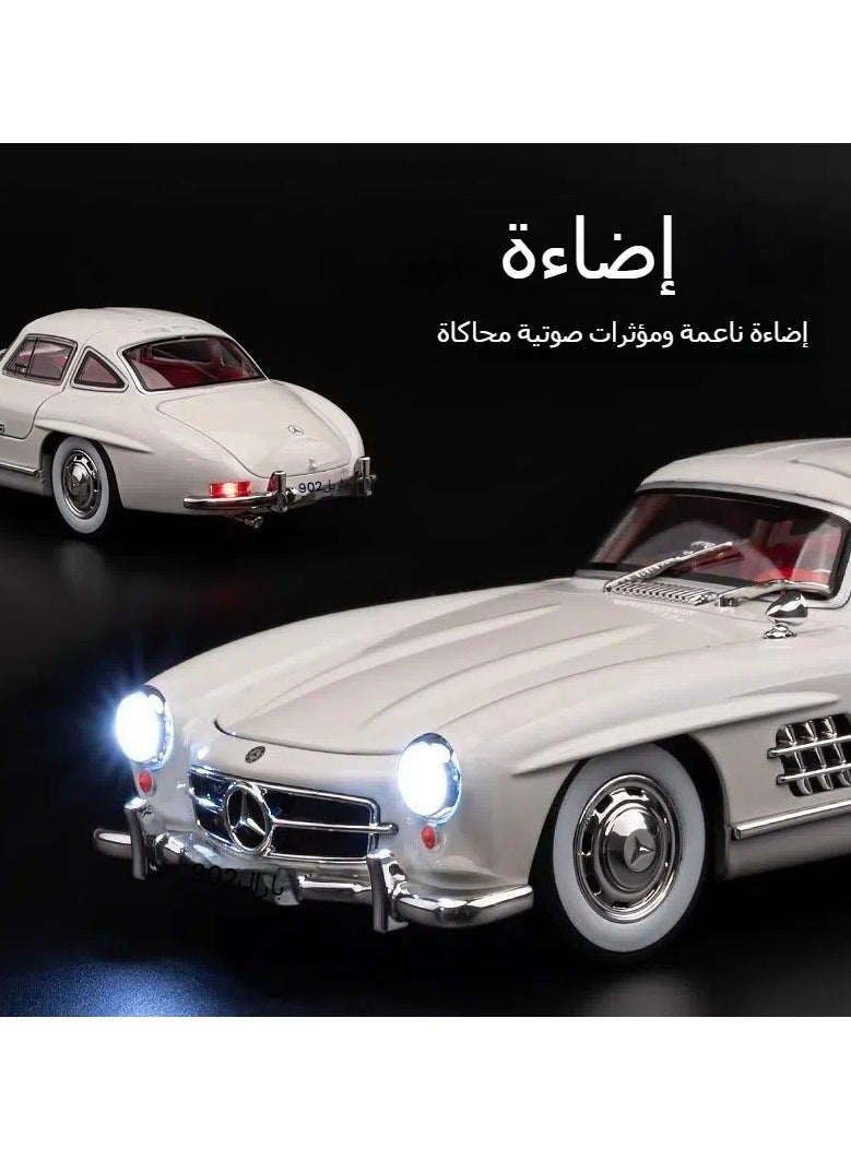 نموذج سيارة ميني من مرسيدس بنز 300SL بقياس واحد إلى أربعة وعشرين مصنوع من سبائك معدنية لعبة تذكارية وجمعية للزينة - Image 4