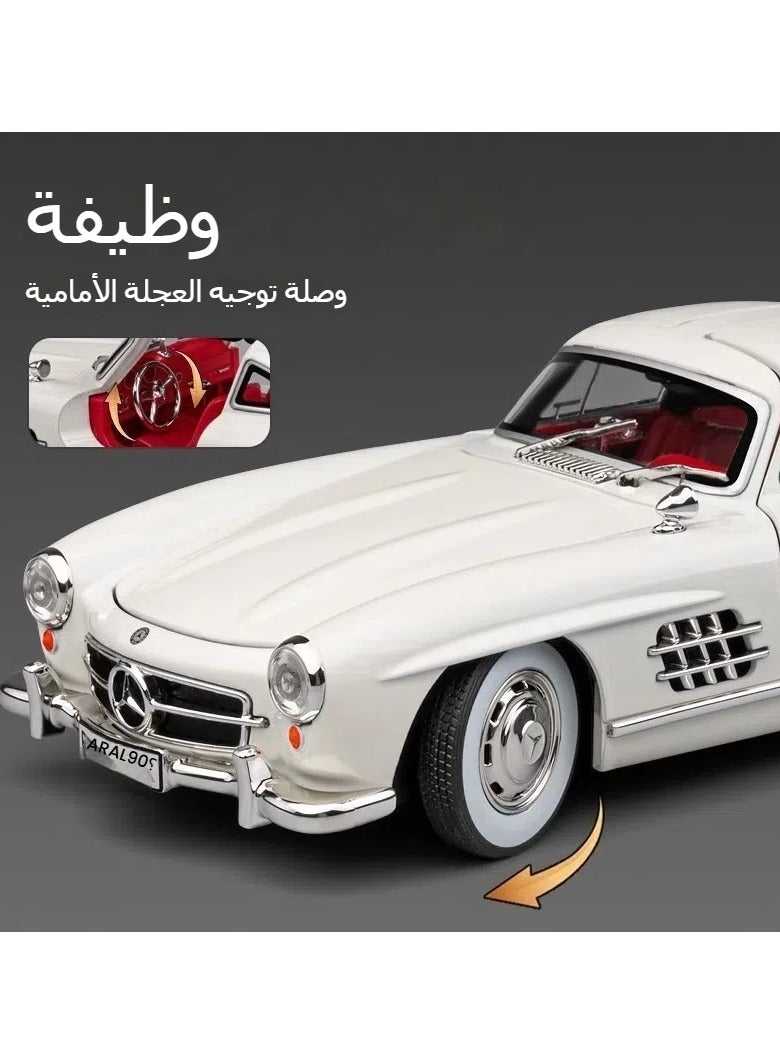 نموذج سيارة ميني من مرسيدس بنز 300SL بقياس واحد إلى أربعة وعشرين مصنوع من سبائك معدنية لعبة تذكارية وجمعية للزينة - Image 2