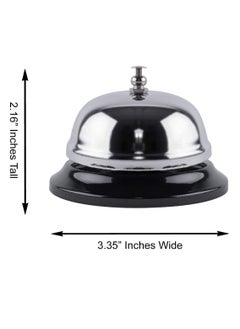 Bukela Ring Desk Call Bell 2 Packs 3.35 Inch Diameter with Metal Anti-Rust Construction, Ringing, Durable, Desk Bell Service Bell for Hotels, Schools, Restaurants, Reception Areas, Hospitals, Warehouses  - Image 5