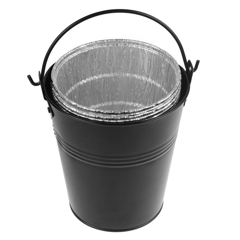 Firsgrill 15-Pack Liners & Replacement Traeger HDW152 Drip Grease Bucket for Traeger 20/22/34, Pit Boss, etc Pellets Smoke (Black 15) - Image 4
