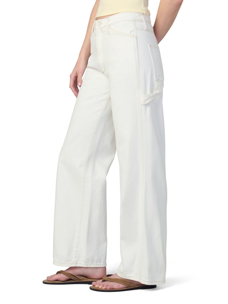 Joe's Jeans Women's The Baggy Carpenter Mid Rise Pant, Milk, 27 - Image 2