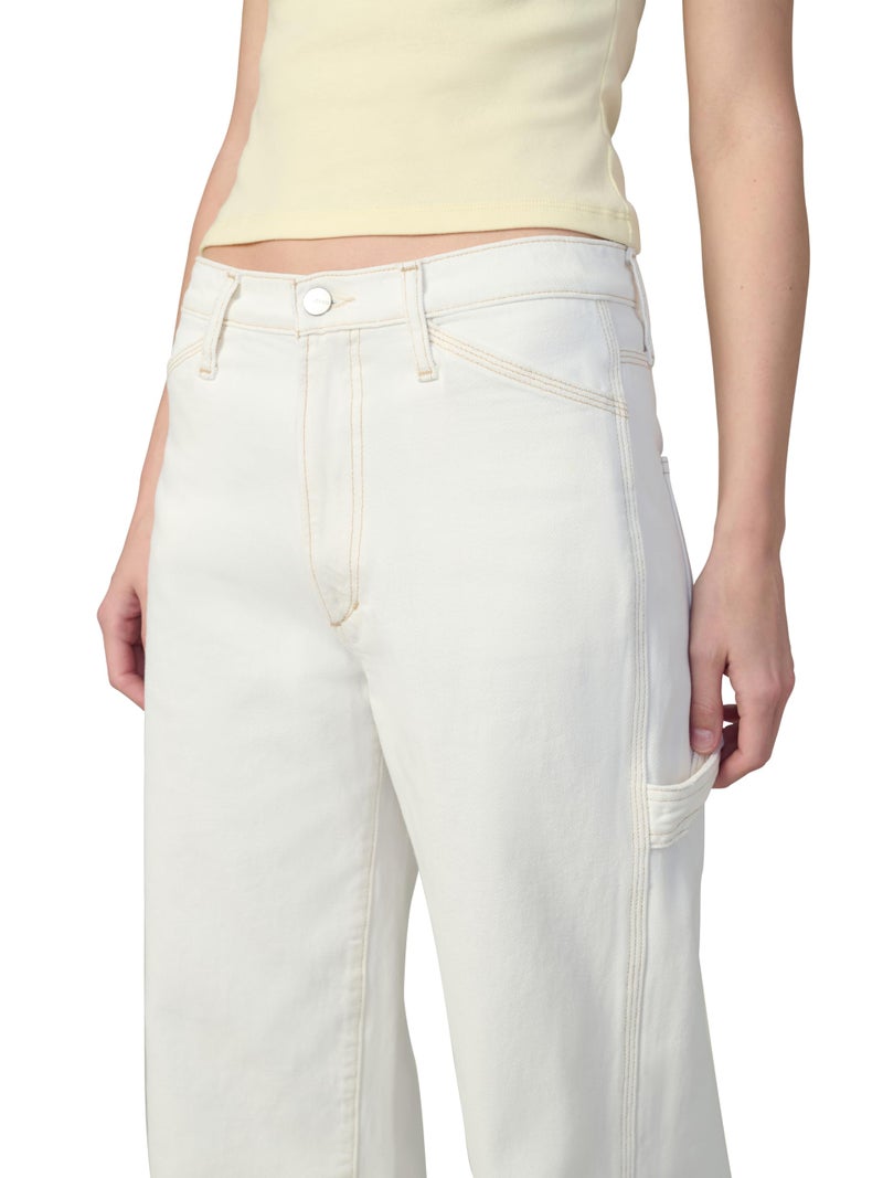 Joe's Jeans Women's The Baggy Carpenter Mid Rise Pant, Milk, 27 - Image 4