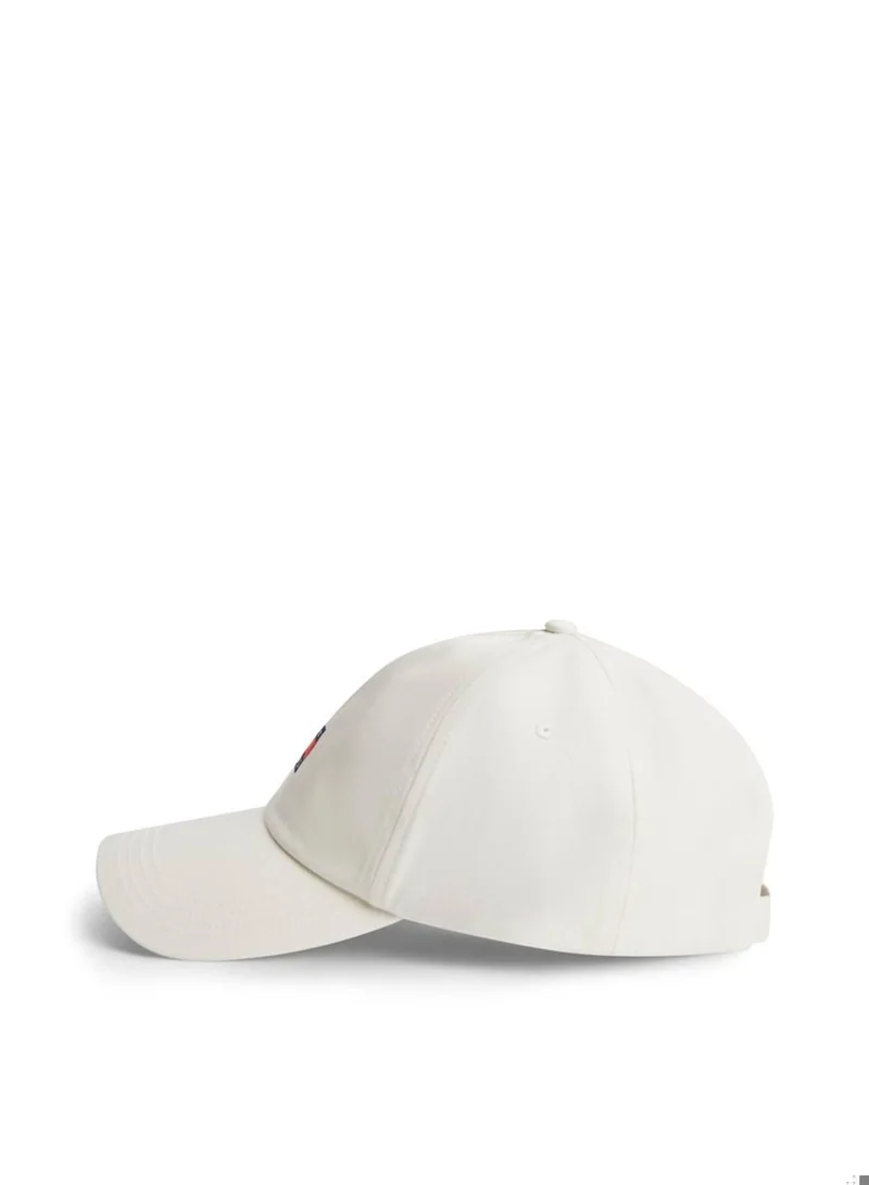 Tommy Jeans Ivory Heritage Logo Baseball Cap for Men | Best Price UAE