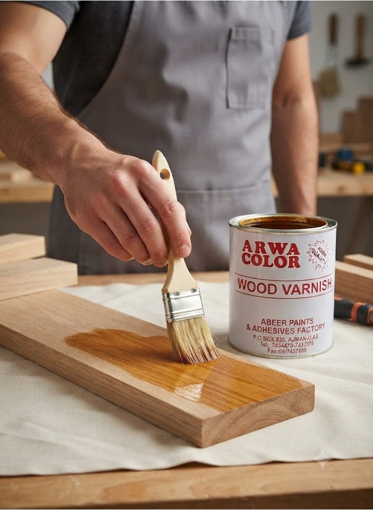 Arwa Color Wood Varnish for Furniture Wooden Hardware 750ml - Image 3