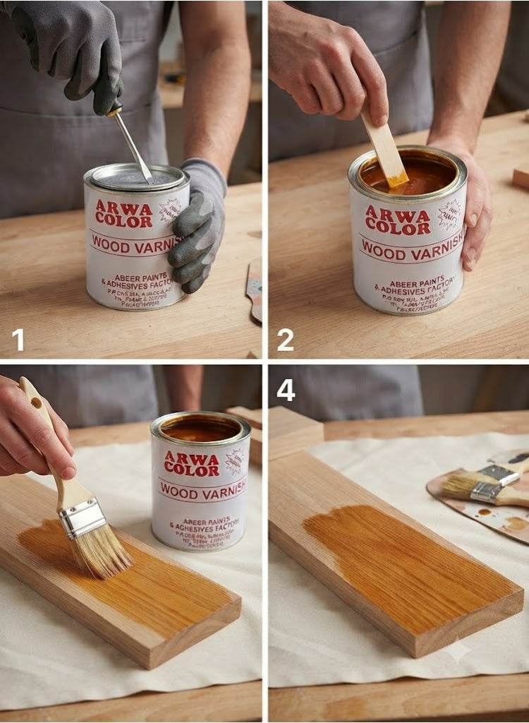Arwa Color Wood Varnish for Furniture Wooden Hardware 750ml - Image 2