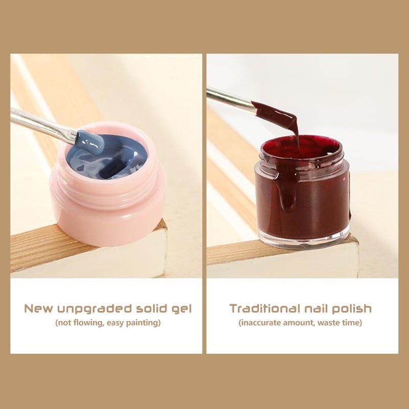 AYAY 5g Solid Cream Nail Glue Not Flowing Soft Smooth UV Lamp Drying Color Painting Drawing Gel - Image 5