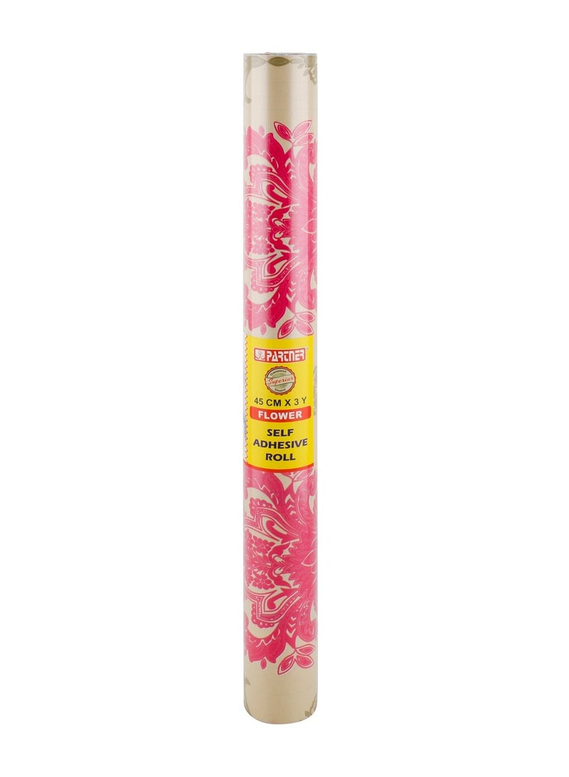 Floral Design Self Adhesive Roll 3 Yard Length