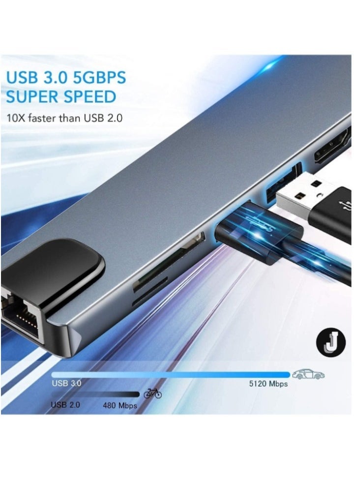 JAJEEK "NEW 8-in-1 USB-C Hub Multifunction Adapter – USB Docking Station for MacBook & Windows" - Image 3