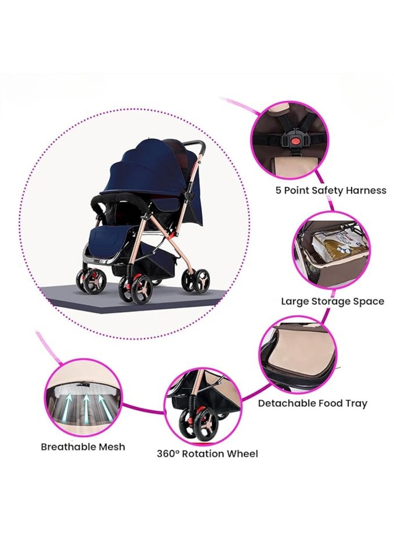 Comfortable and Lightweight Two-Way Stroller with Compact Folding and Multi-Position Umbrella Travel Stroller with Handle and Swivel Wheels - pzsku/Z411BA7B6C4C3922E87F8Z/45/_/1713787537/ee49d5c6-0f99-46fd-a7b6-4b7be49a6c3f