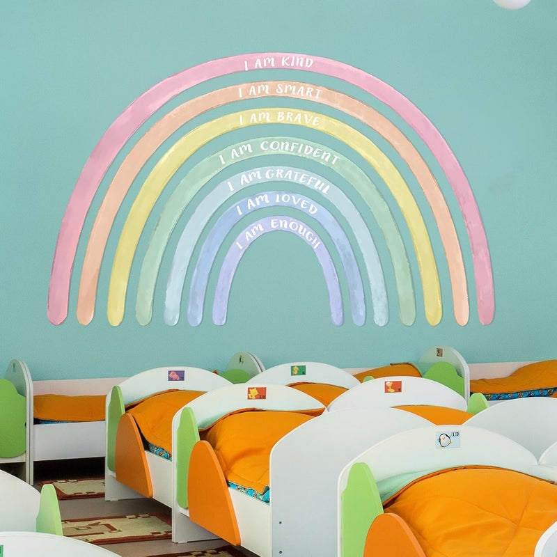 Tinideya Large Rainbow Wall Decal with Inspirational Quotes - Image 5
