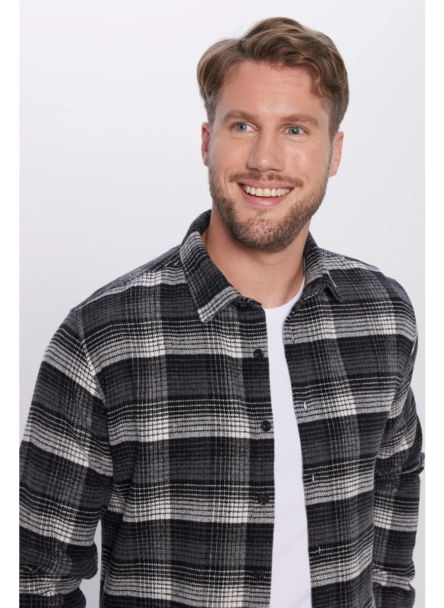 تودورس Men's Slim Fit Slim Fit Lumberjack Plaid Winter Shirt