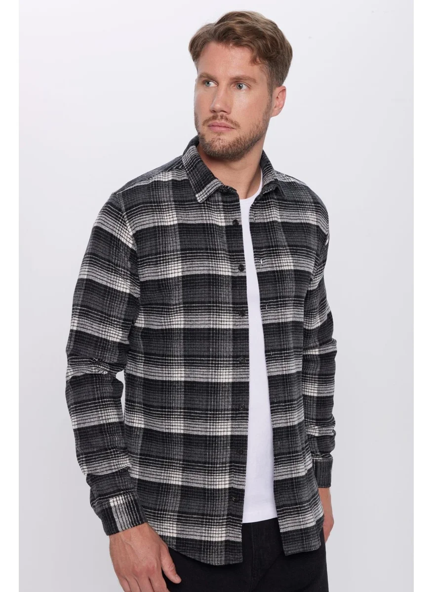 تودورس Men's Slim Fit Slim Fit Lumberjack Plaid Winter Shirt