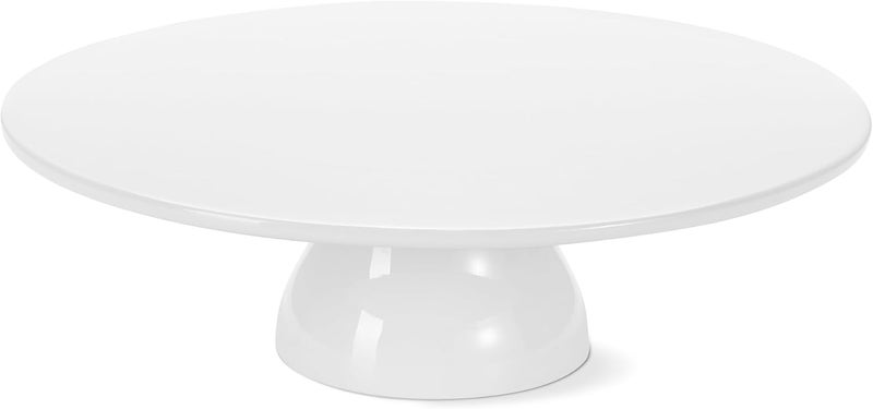 Yedio 12 inch Porcelain Cake Stand, Round Dessert Stand, Cupcake Stand for Birthday Parties, Weddings, Baby Shower and Other Events, White - Image 1