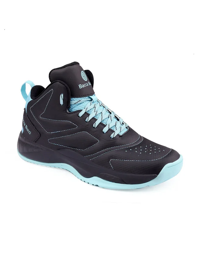 باكا بوتشي Black and Blue Basketball Shoes for Men