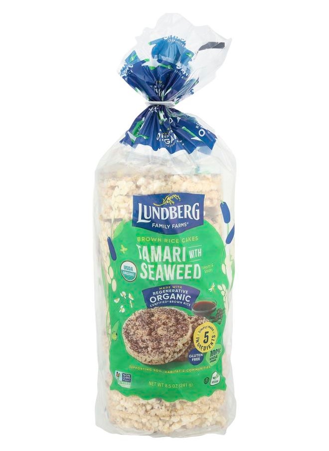 Lundberg - Brown Rice Cakes Tamari with Seaweed 8.5 oz (241 g) - Image 1