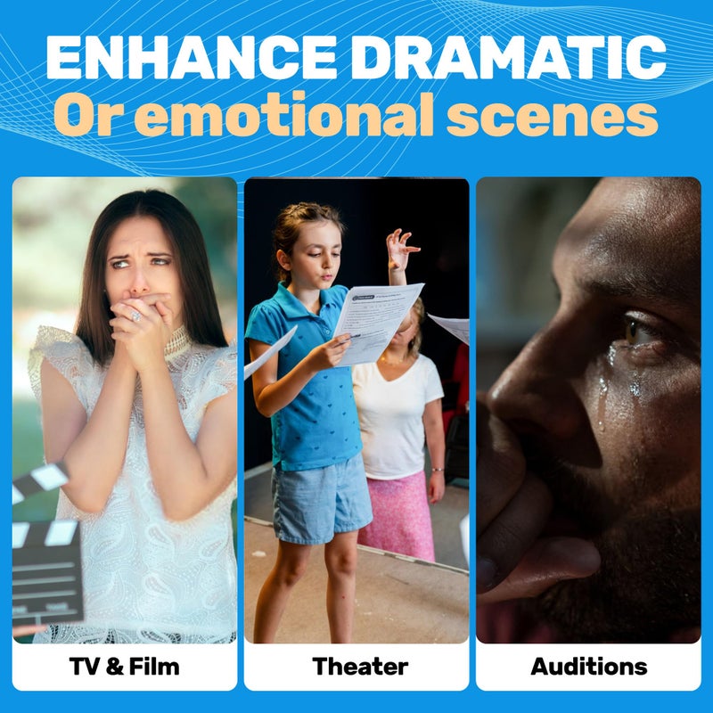 Samorillo [2 Pack] Professional Tear Stick For Actors - Cry On Cue With Real Tears & Wet Eyes - Natural Menthol Formula Designed for Auditions, Theater, Film & TV - Enhance Emotions - Easy To Apply & Remove - Image 3