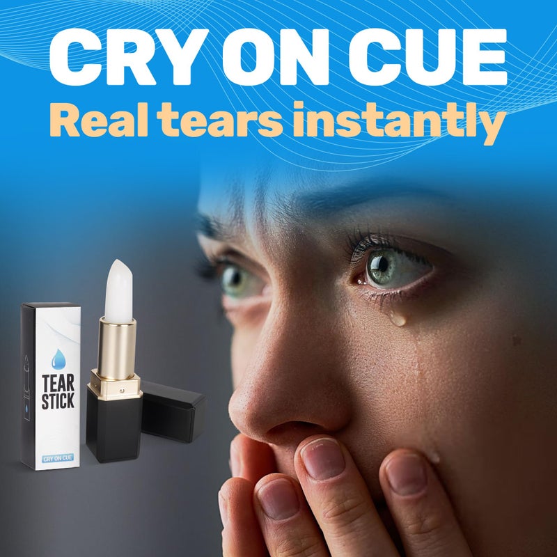 Samorillo [2 Pack] Professional Tear Stick For Actors - Cry On Cue With Real Tears & Wet Eyes - Natural Menthol Formula Designed for Auditions, Theater, Film & TV - Enhance Emotions - Easy To Apply & Remove - Image 2