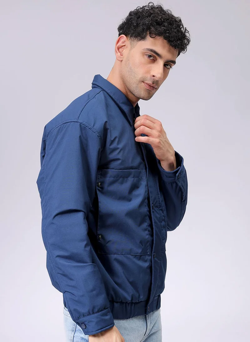 The Indian Garage Co Men Slim Fit Solid Puffer Jackets