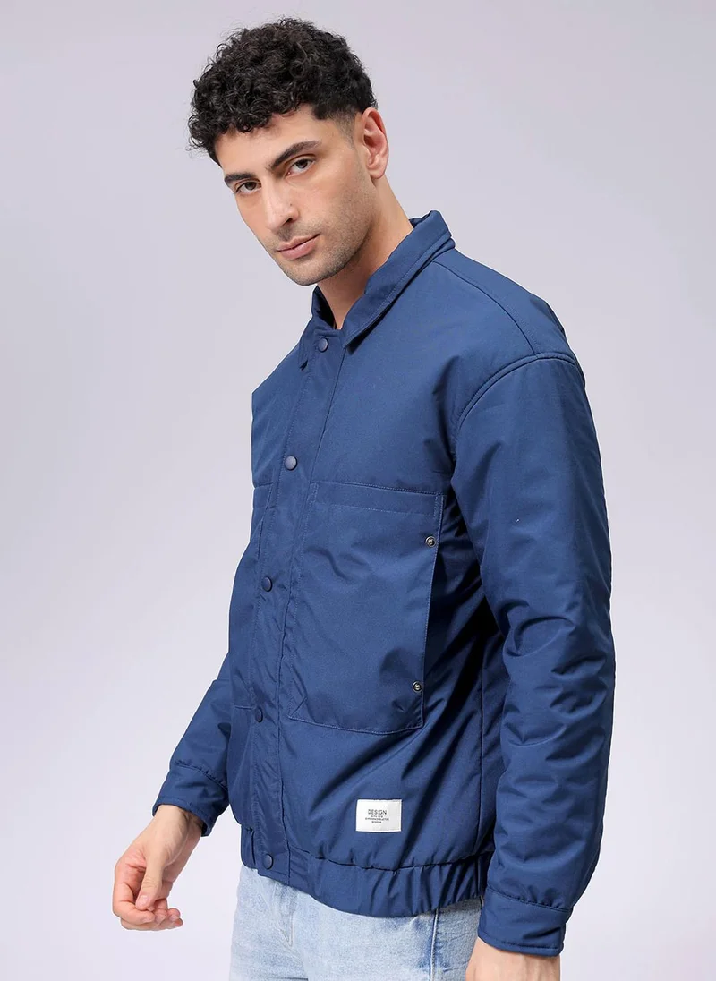 The Indian Garage Co Men Slim Fit Solid Puffer Jackets
