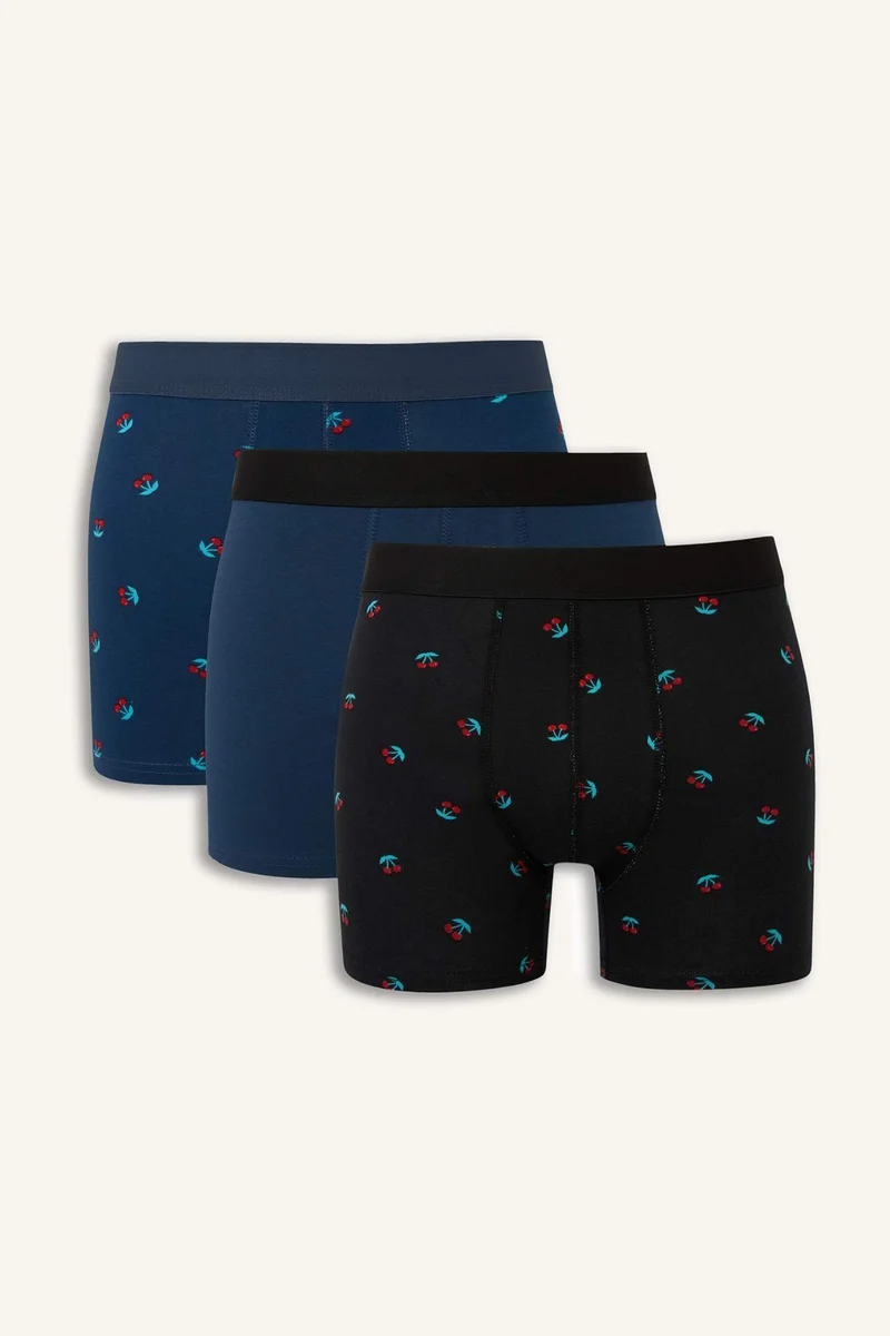 ديفاكتو Regular Fit Fruit Print 3 Piece Boxers