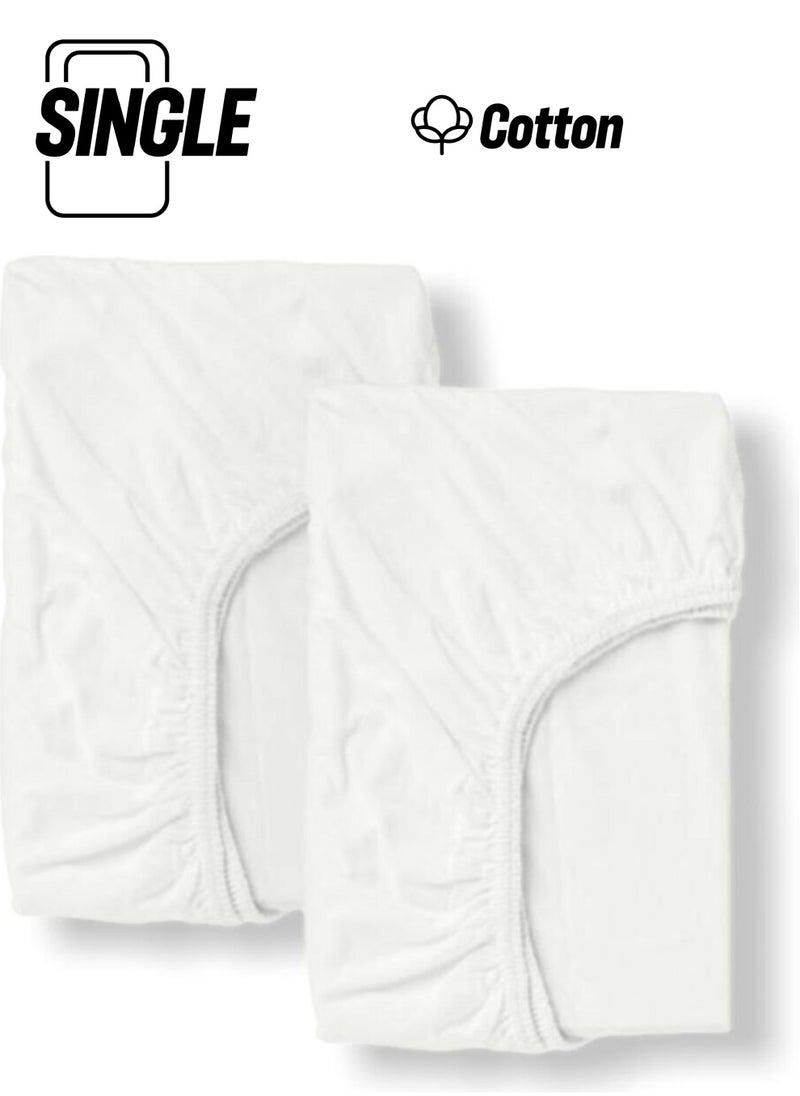 Bebek Özel Baby Special Cotton Baby and Kids Elastic Sheet White 70X160 (2 Pieces) 