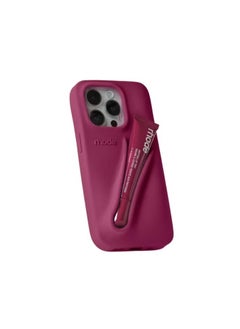 Silicone Lip Holder for Cell Phone, Lip Gloss Adhesive Sleeve for Phone, Lip Holder Stick-on Phone Case, Back Stick On Holder for iPhone 14 Pro max（Raspberry Jelly）