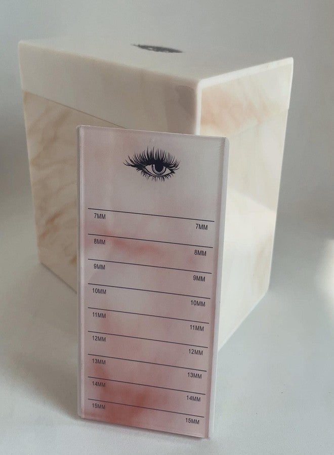 Sisiter 10 Layers Acrylic Eyelash Storage Box,Eyelash Holder Extension Tool,Makeup Organizer False Eyelashes Glue Pallet Holder, Grafting Eye lashes Close-Packed Display with 10 Pallets (Yellow Marble) - Image 4