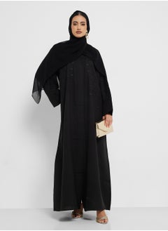 hayas closet Embellished Flared Sleeve Abaya  - Image 1
