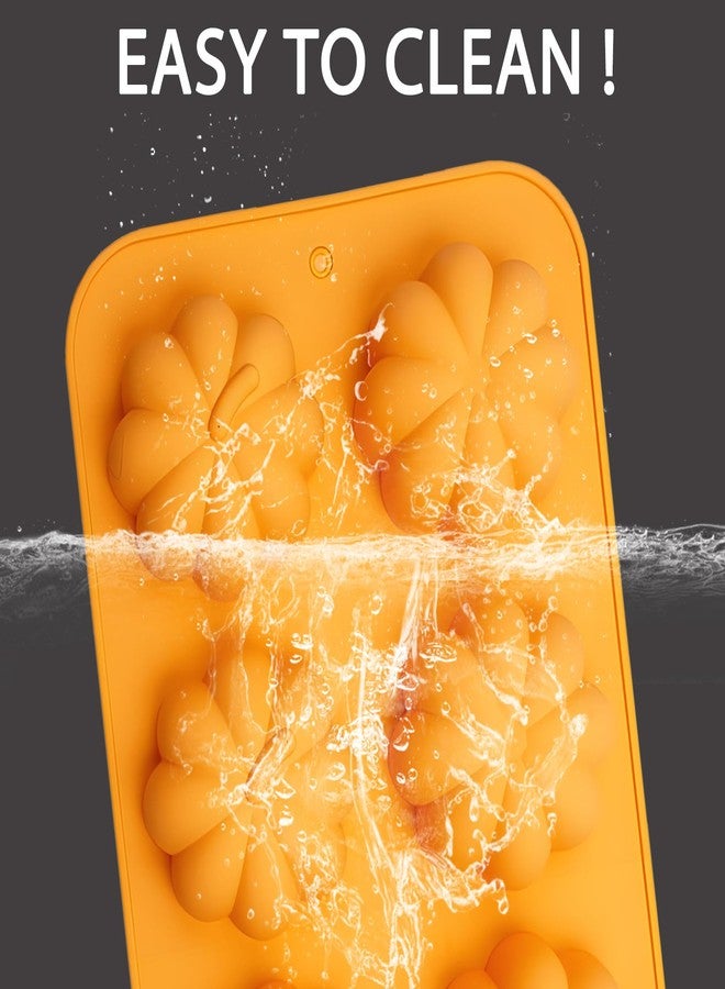 Fchil 2 Pcs Pumpkin Cake Pan, 3D Silicone Pumpkin Molds for Baking Halloween Thanksgiving Dessert Mousse Ice Cube - Image 4