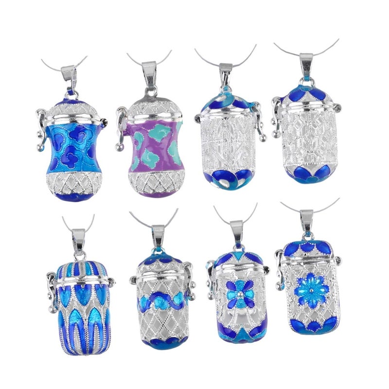 Copper Hollow Out Pendant Perfume Bottle Openable Aromatherapy Oil Diffuser - Image 2
