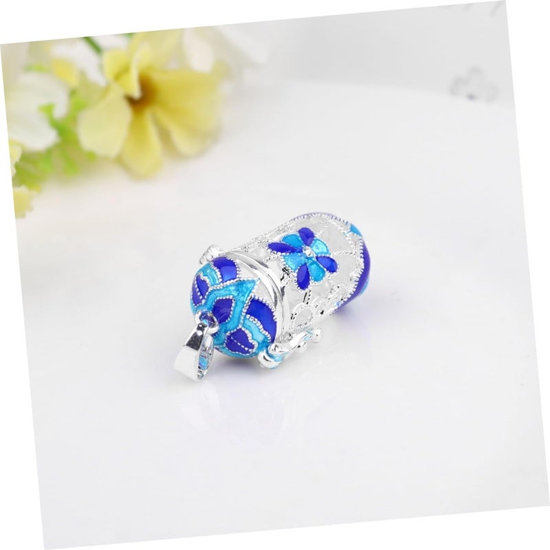 Copper Hollow Out Pendant Perfume Bottle Openable Aromatherapy Oil Diffuser - Image 5