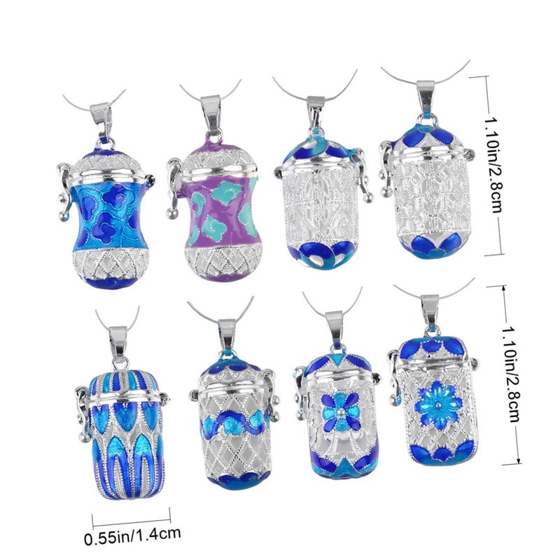 Copper Hollow Out Pendant Perfume Bottle Openable Aromatherapy Oil Diffuser - Image 3