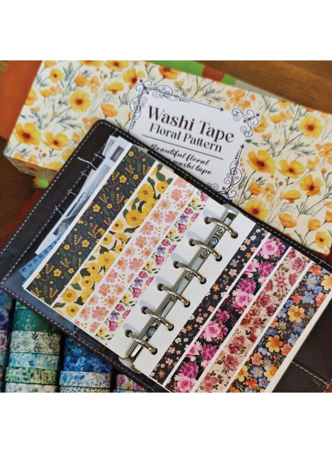 Bomichi 42 Rolls Washi Tape, Aesthetic Colored Decorative Cute Scrapbook Tape for Scrapbooking Supplies Journaling Craft Junk Journal - Image 5