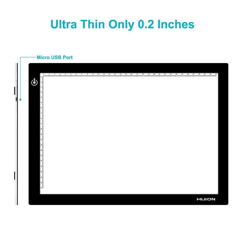 HUION L4S LED Light Box A4 Ultra-Thin USB Powered Adjustable Light Pad for Tracing - Image 2
