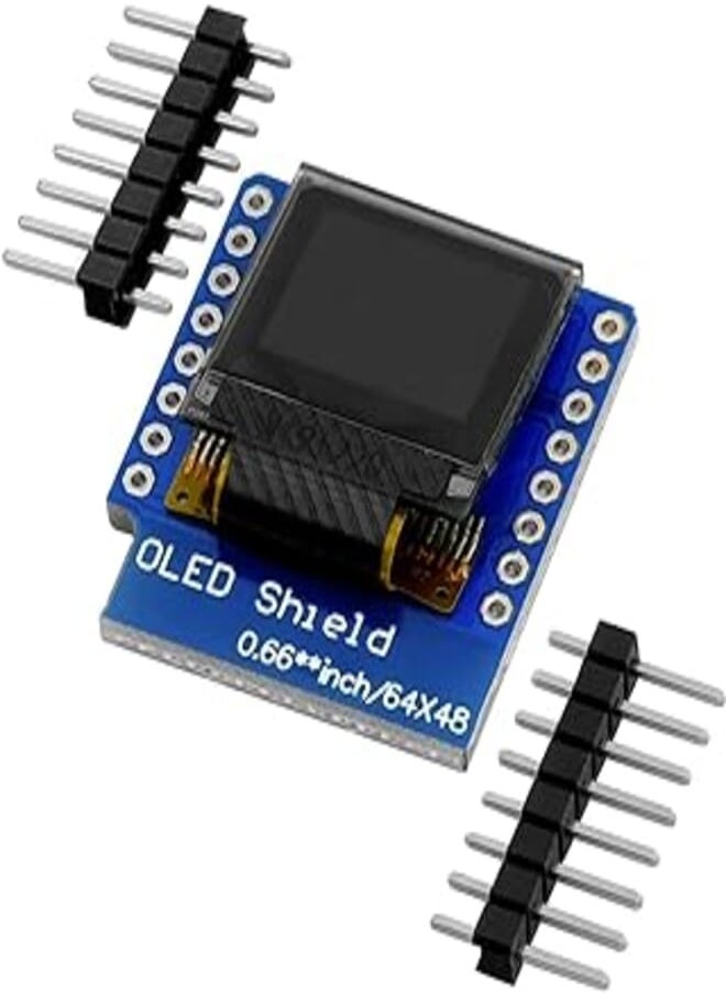 Generic OLED Display Shield for WEMOS D1 Mini 64×48 Pixel 0.66″ 