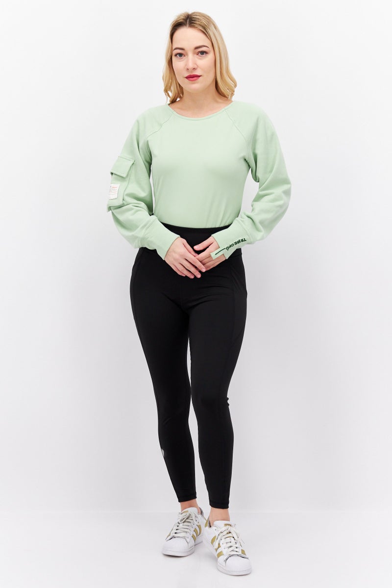 TRIBE OF 6 Women Plain Long Sleeves Bodysuit, Green - Image 3