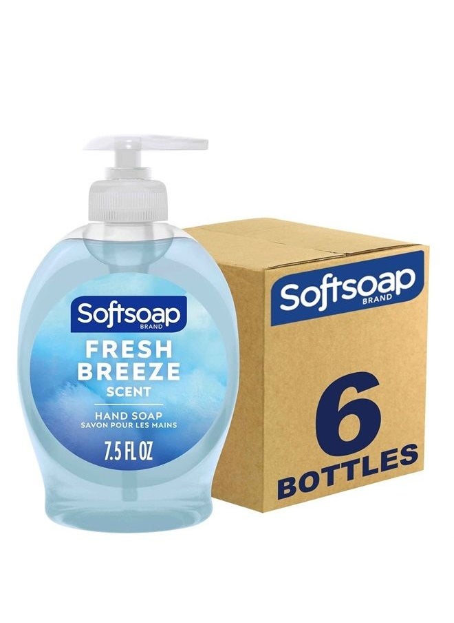 Softsoap Liquid Hand Soap, Fresh Breeze - 7.5 Fl Oz (Pack of 6)  - Image 1