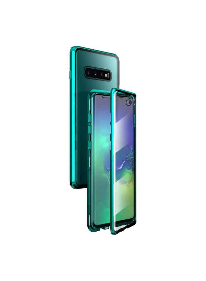 اس-توب جراب لهاتف Samsung Galaxy S10 بإطار معدني مغناطيسي وغطاء زجاجي مقوى مزدوج الجوانب - Image 1